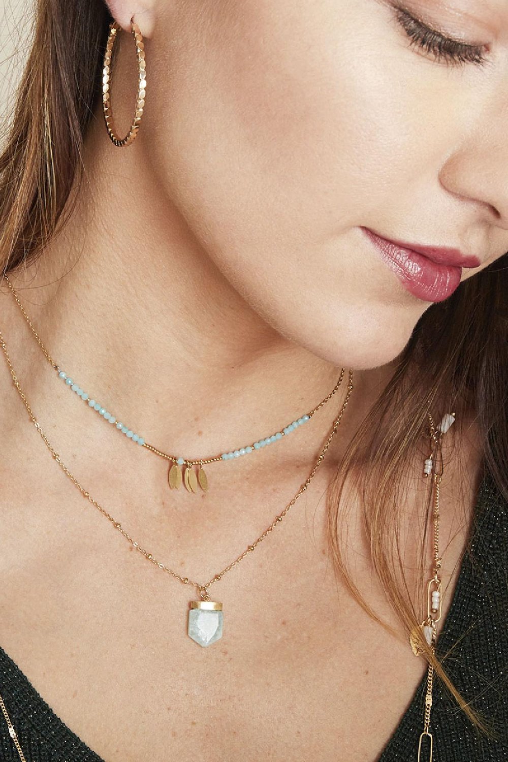 Necklace Inner Strength Green Stainless Steel h5Picture2